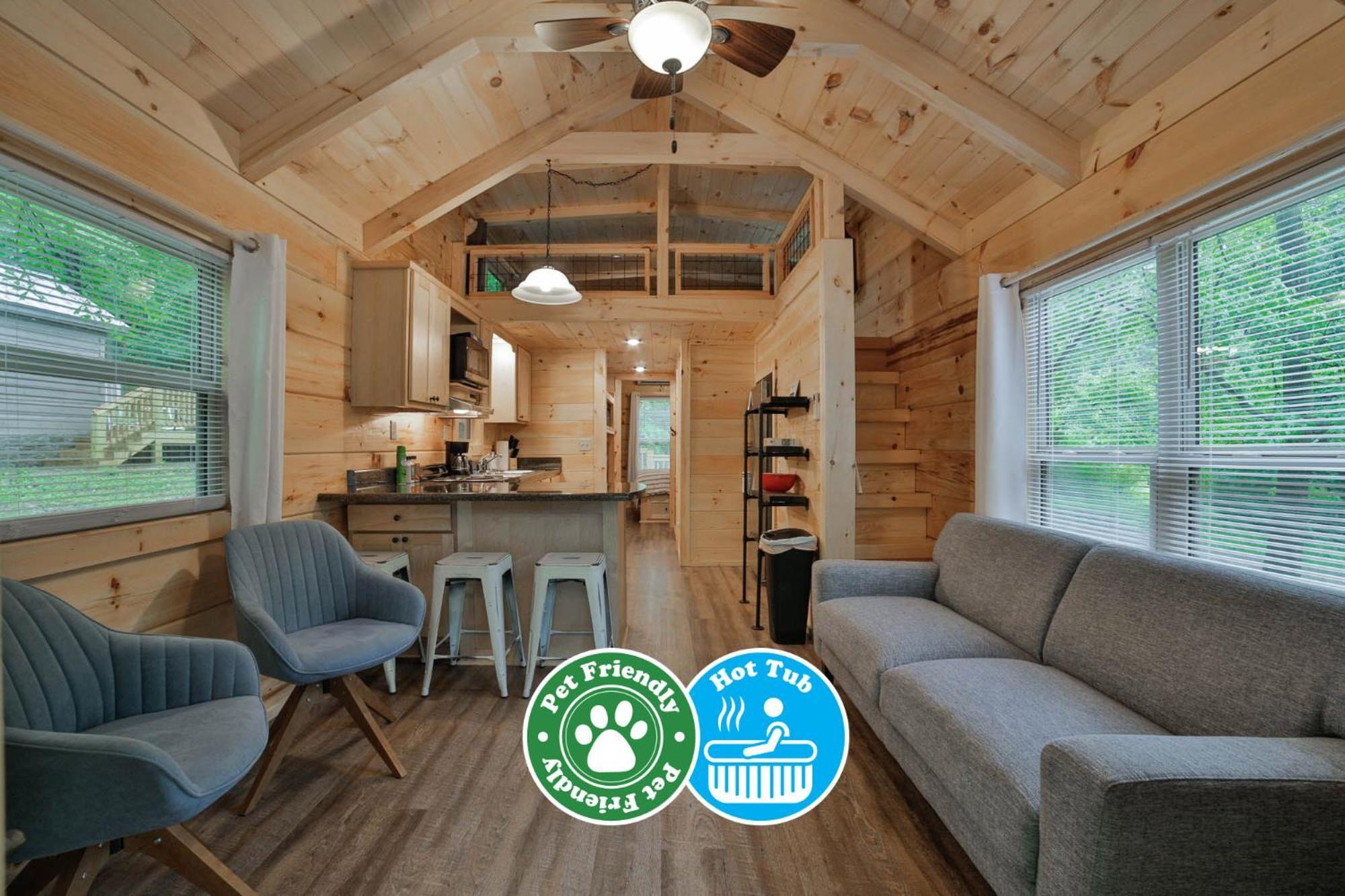 Lena Cabin Wooded Tiny Cabin - Hot Tub Чатануга Екстериор снимка