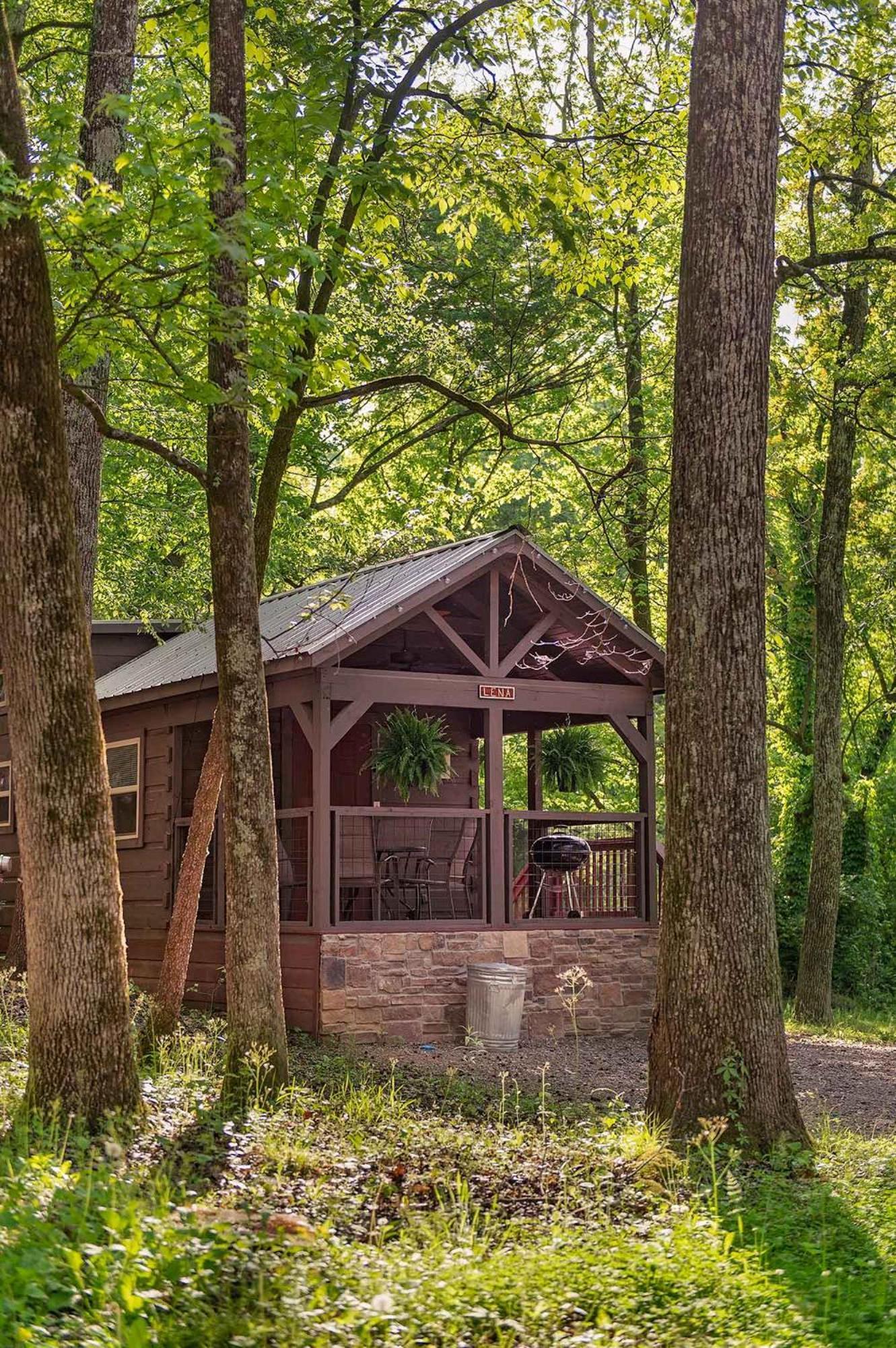 Lena Cabin Wooded Tiny Cabin - Hot Tub Чатануга Екстериор снимка