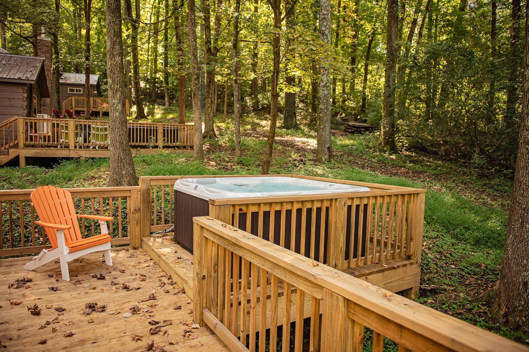 Lena Cabin Wooded Tiny Cabin - Hot Tub Чатануга Екстериор снимка